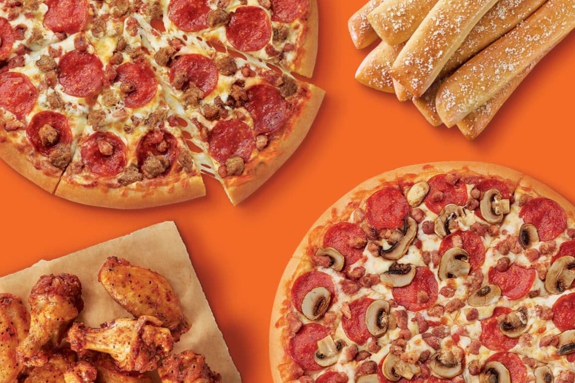 Large Bundle # 2- Two Large 14" Pizzas, Caesar Wings™, and Crazy Bread®