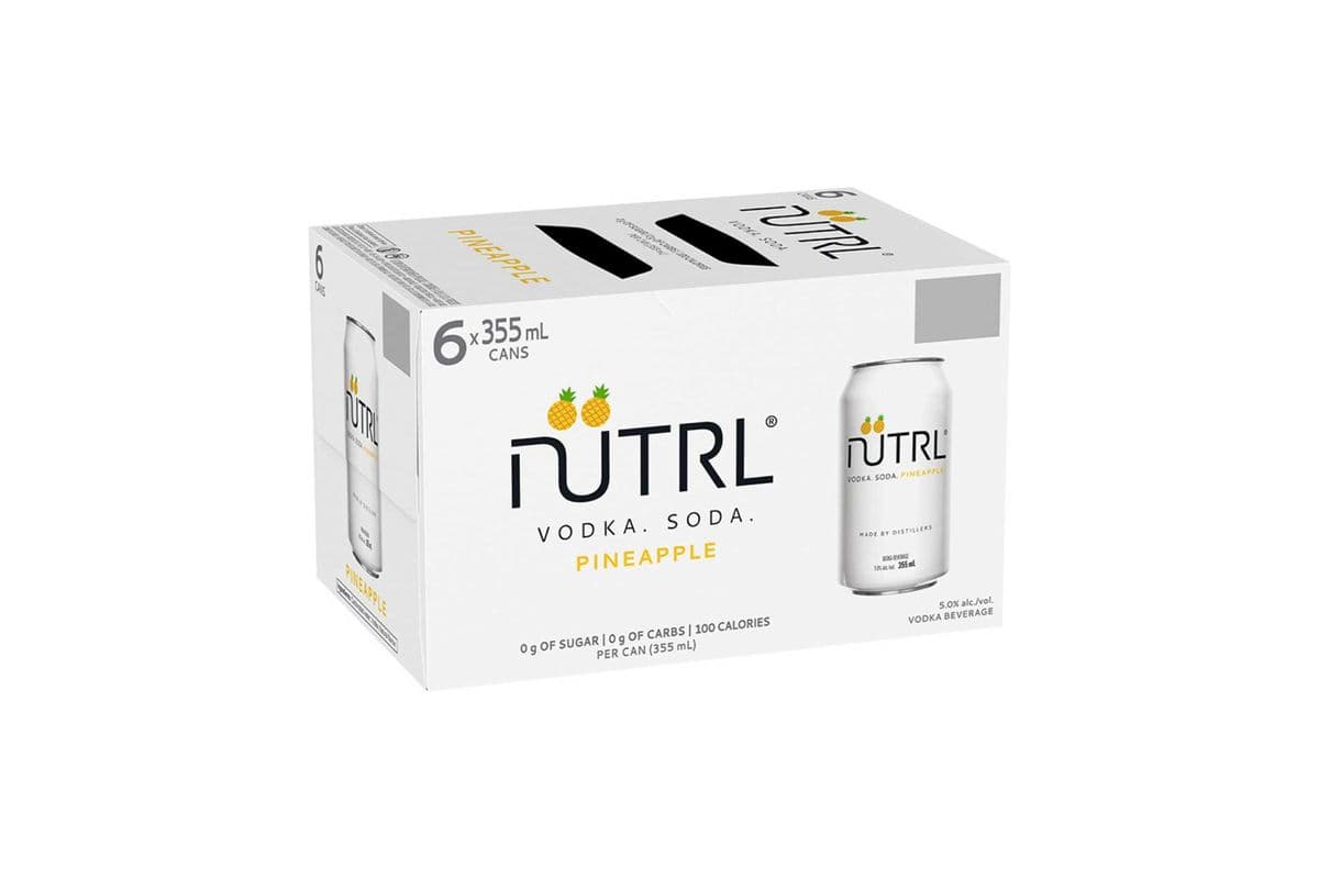 Nutrl Vodka Soda Pineapple (6 x 355 ml Cans)