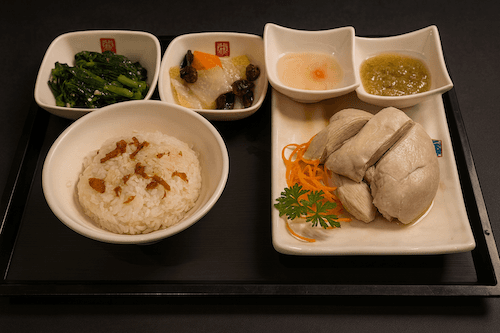 Hainanese Chicken(Large) Set Meal / 蔥油雞(大)定食