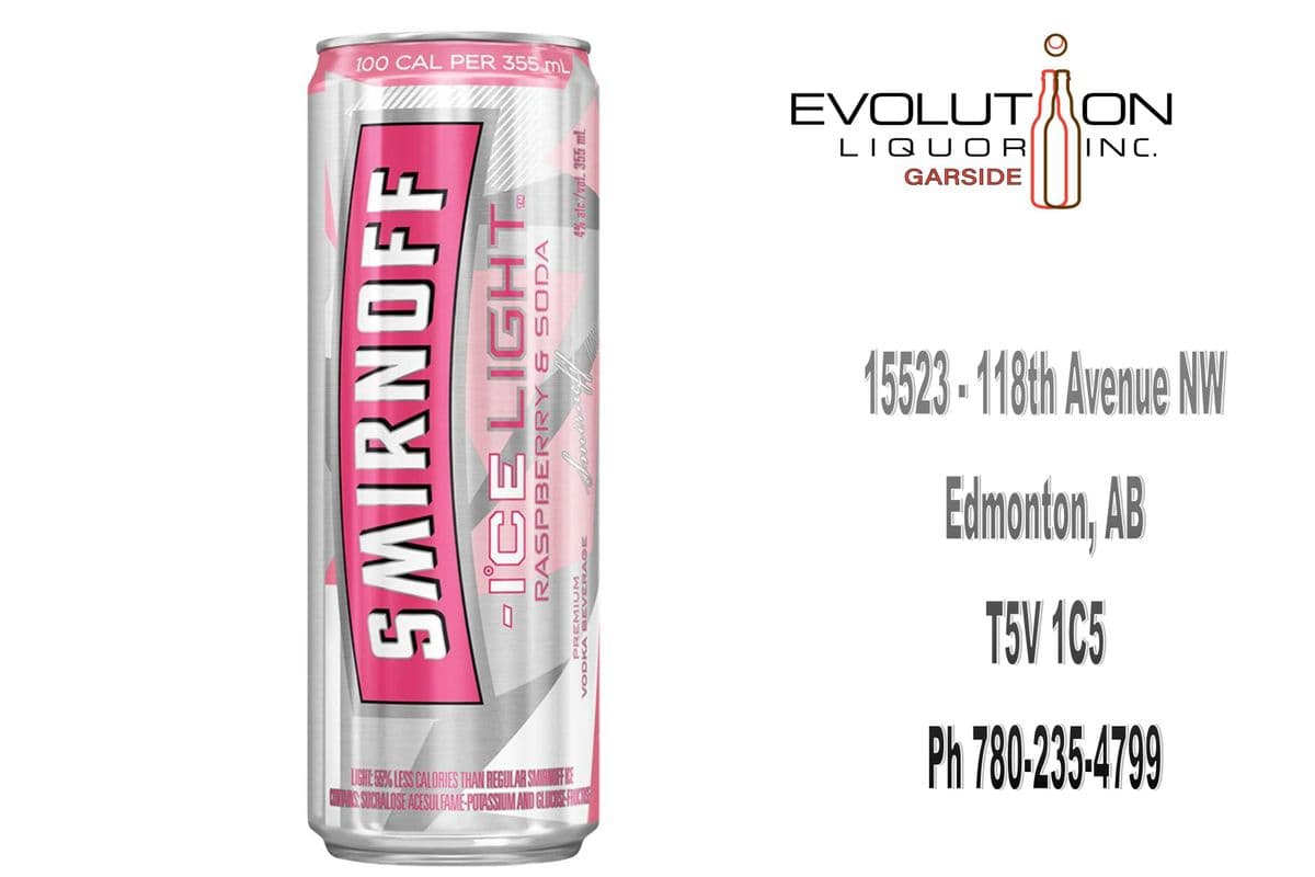 Smirnoff Ice Light Raspberry & Soda C355-01 (1 x 355ml Can)