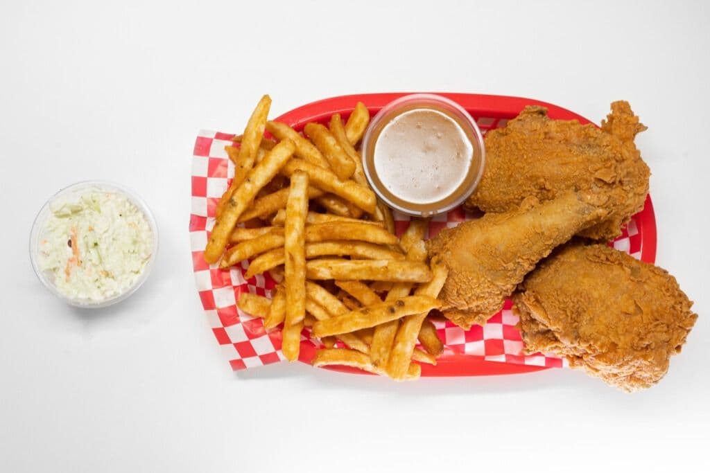 Cm3 - Fried Chicken with Rice and Coleslaw