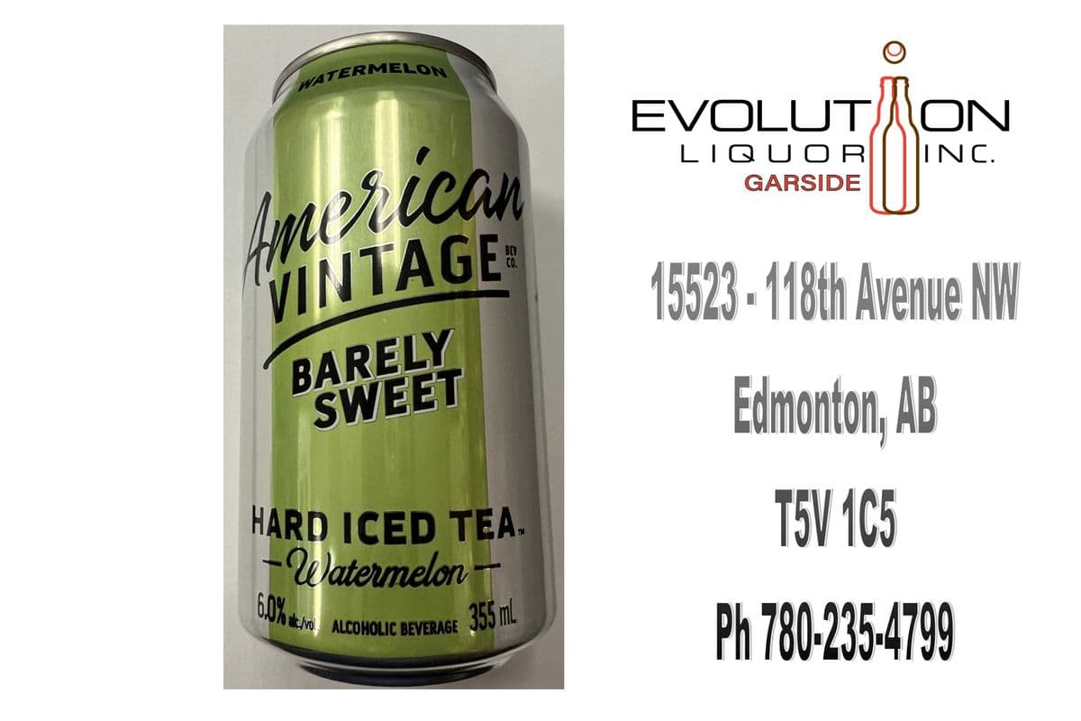 American Vintage Barely Sweet Watermelon C355-04 SPECIAL Price (4 x 355ml Can)