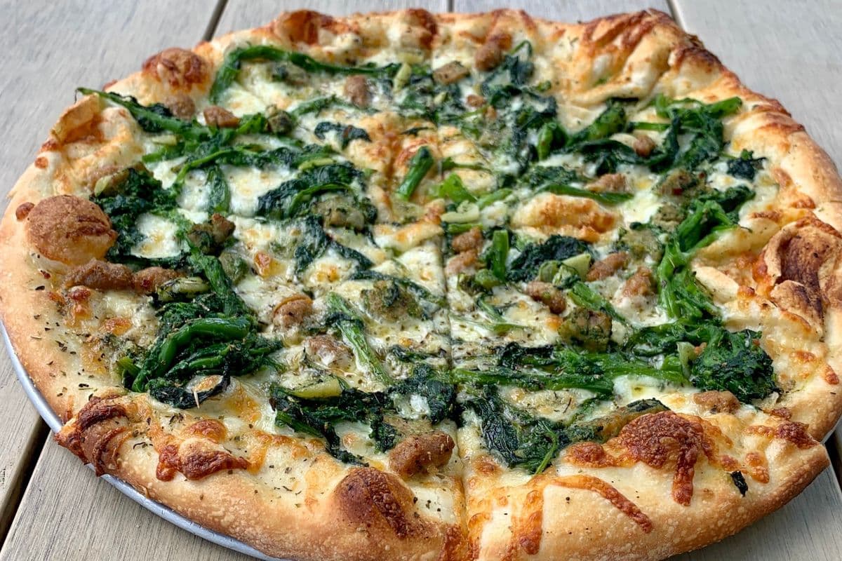 12" Medium Sausage and Rapini Pizza