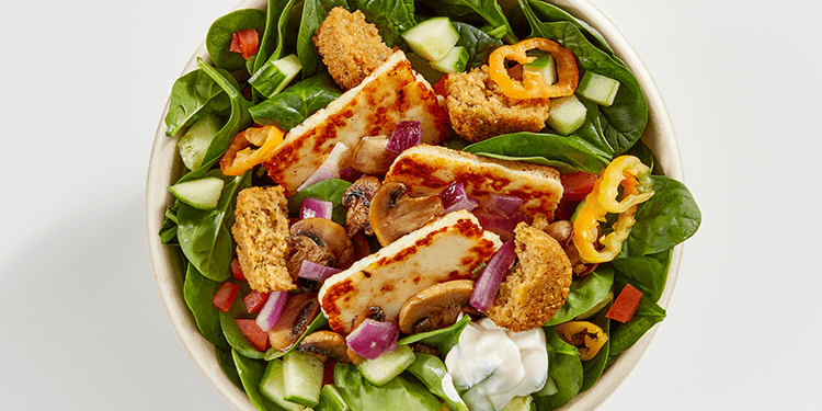 Grilled Halloumi & Falafel