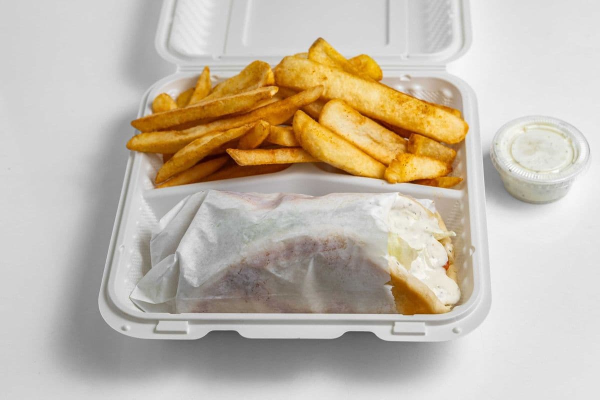 Chicken Wrap with Fries