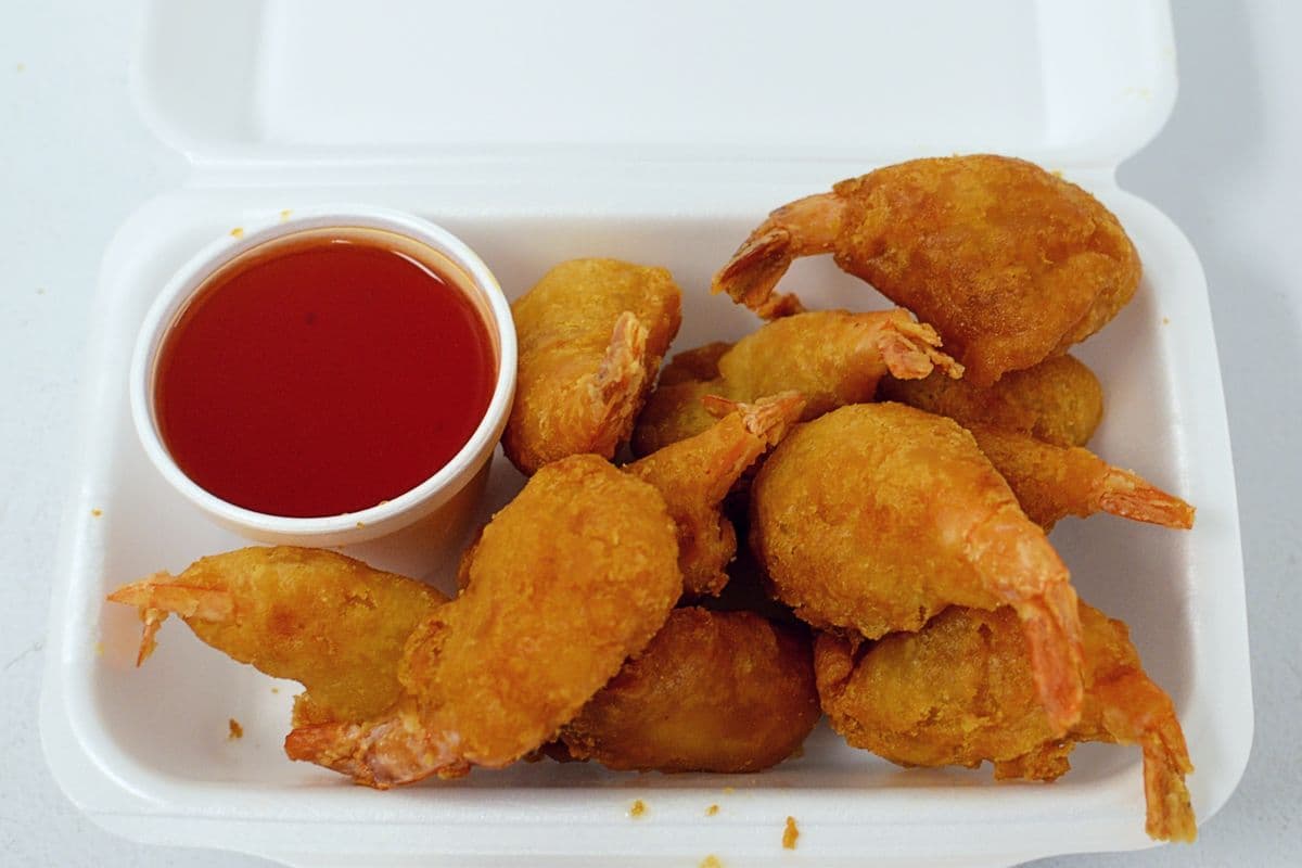 39. Deep-Fried Prawn Sweet-and-Sour Sauce