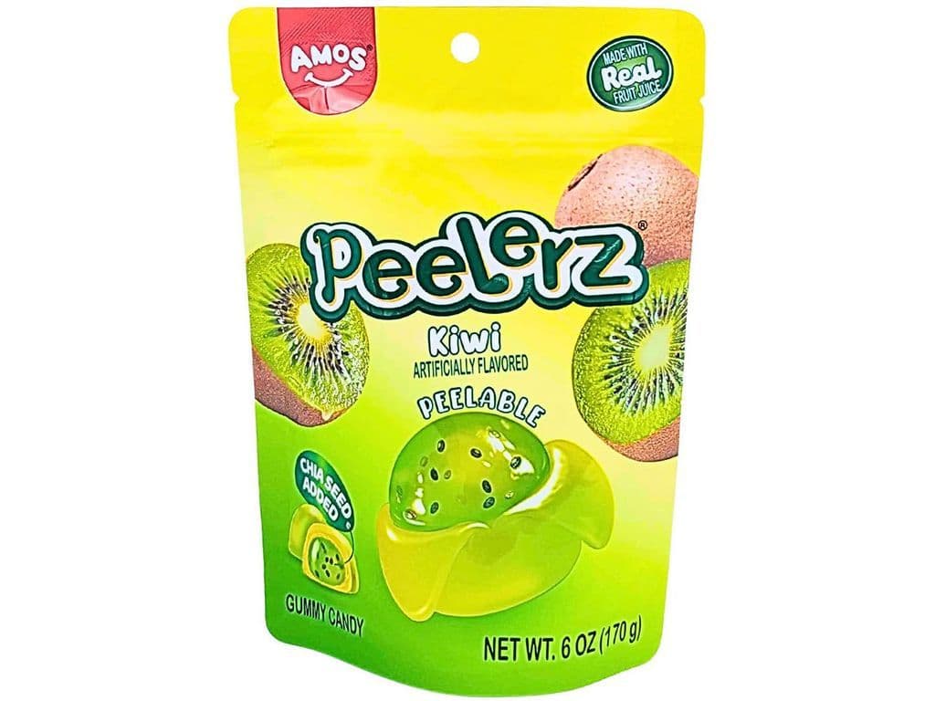 Amos Peelerz Gummy Kiwi Peelable Fruit Candies 170g Gummies