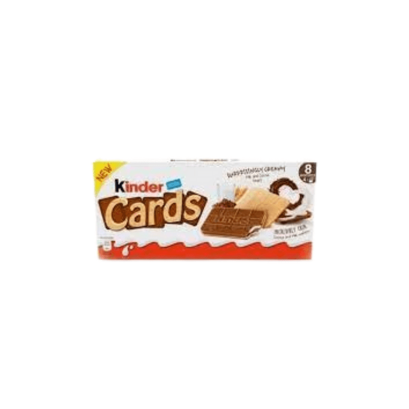 Kinder Cards Cocoa & Milk Wafers 8 Biscuits - UK (129g)
