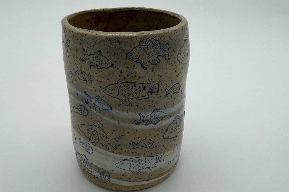 Swirled fish tumbler