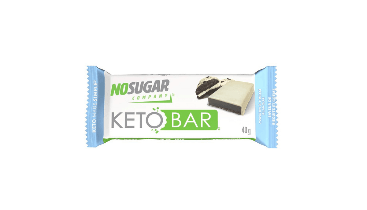 No Sugar Keto Bar - Biscuits et Crème / Cookies and Cream 40g