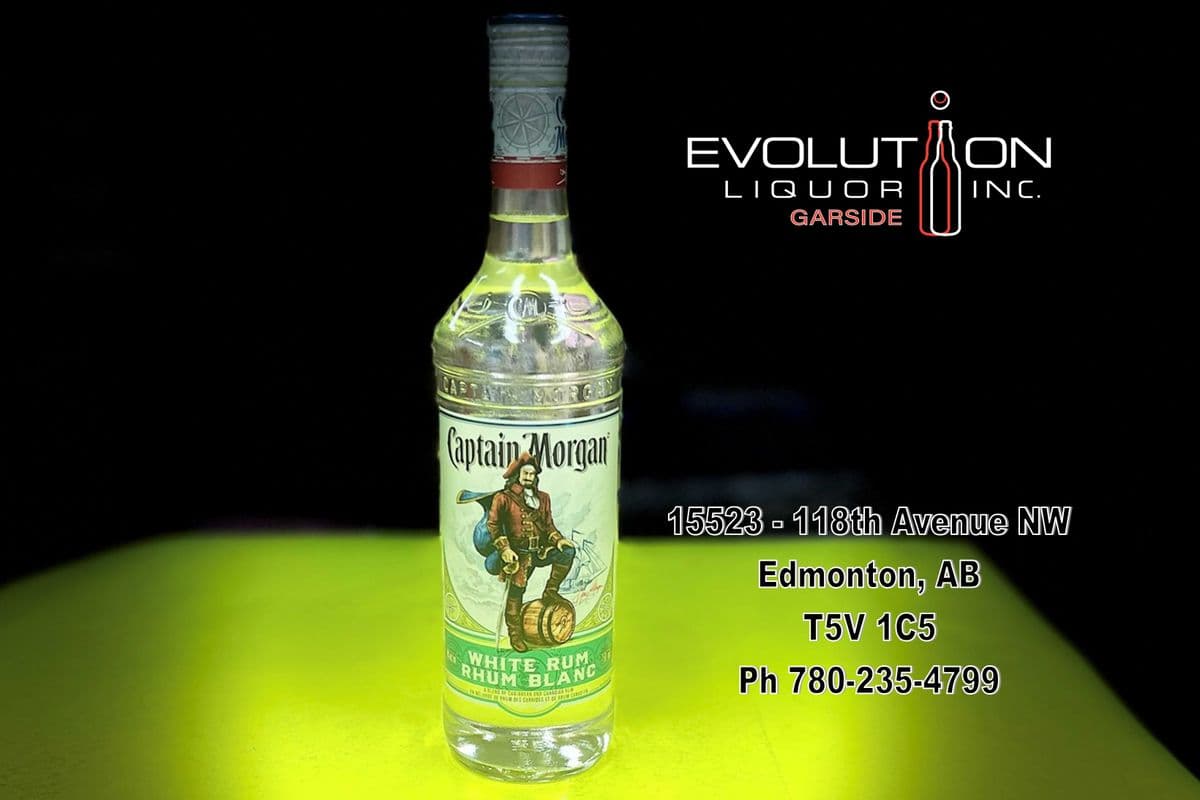 Captain Morgan White Rum 0750G (1 x 750ml Glass Bottle)