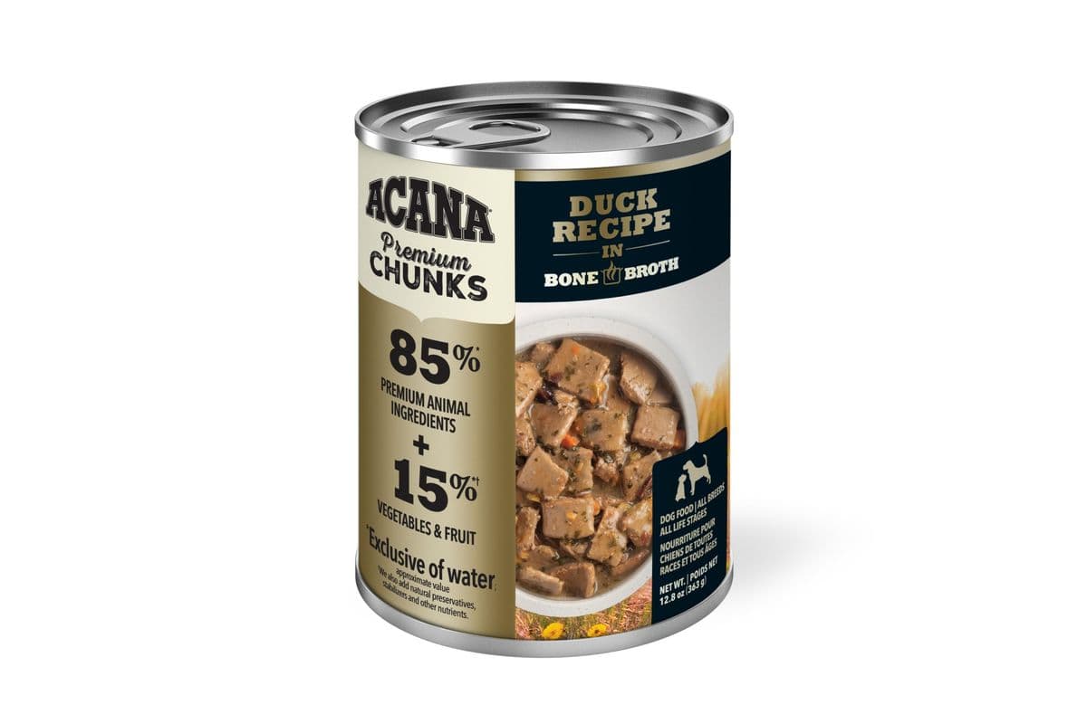 ACANA Premium Chunks Duck Recipe in Bone Broth Wet Dog Food (12.8 oz)