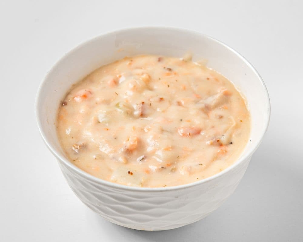 Cup of Smoked Salmon Chowder Soup