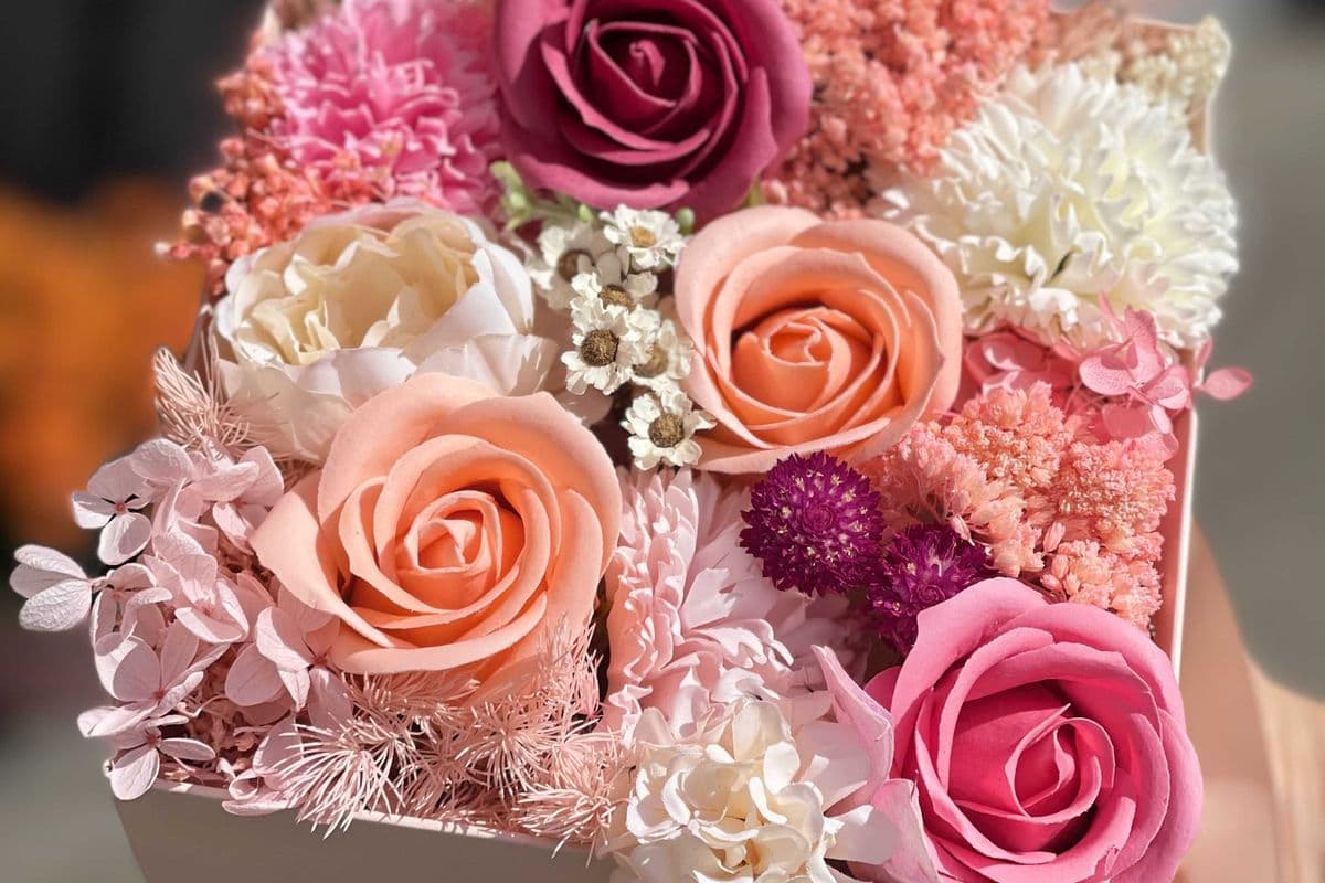 Large Soap Flower Box