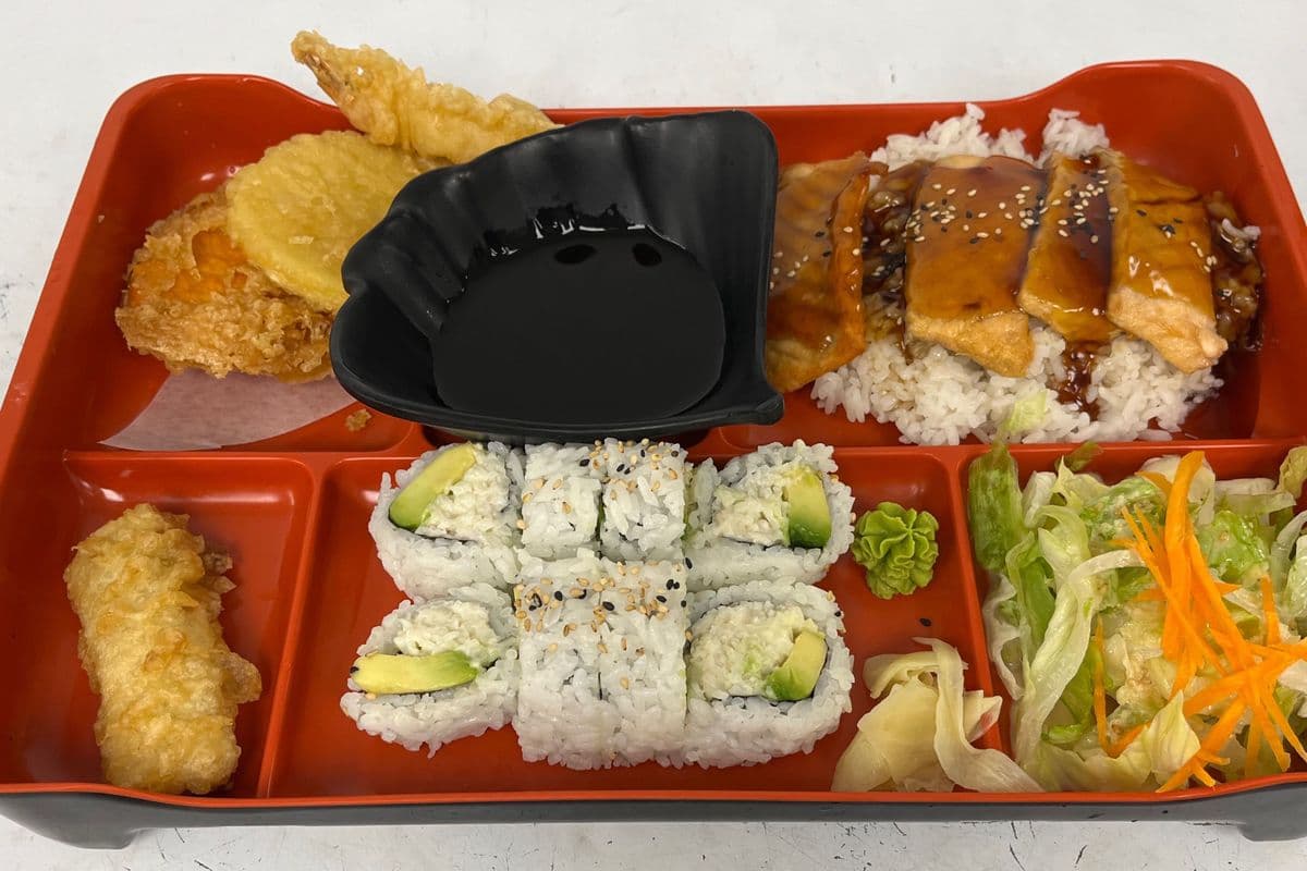 Box C Salmon Teriyaki (with miso)