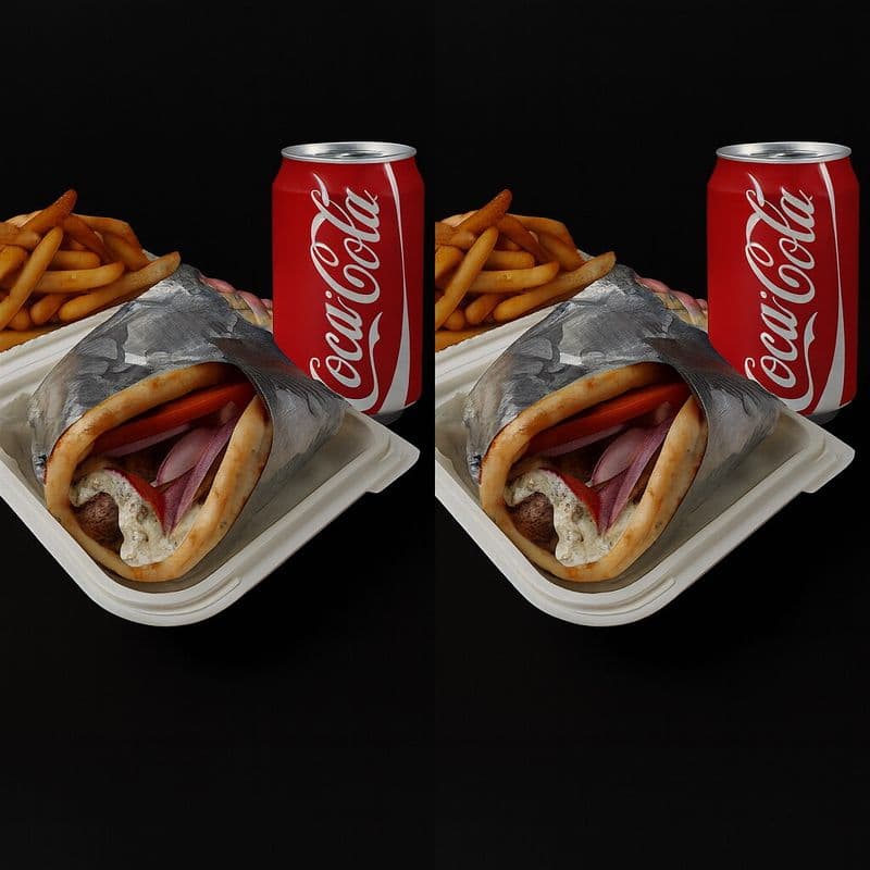 4 Pita Combo + French Fries + 2 Soft Drink / 4 Pita Combo + French Fries + 2 Soft Drink