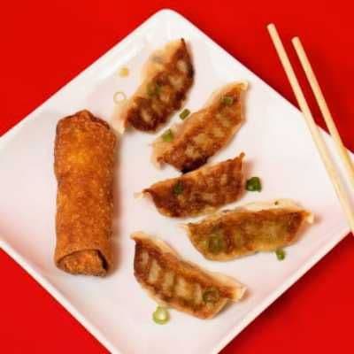 5 Ginger Chicken Potstickers + 1 Egg Roll