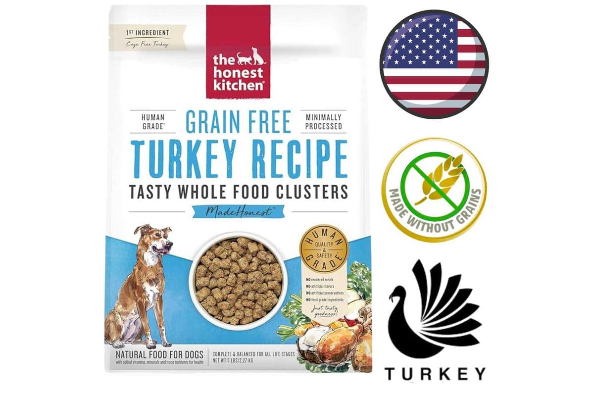 The Honest Kitchen - Grain Free Whole Food Clusters Turkey Dog Food - 5 lb