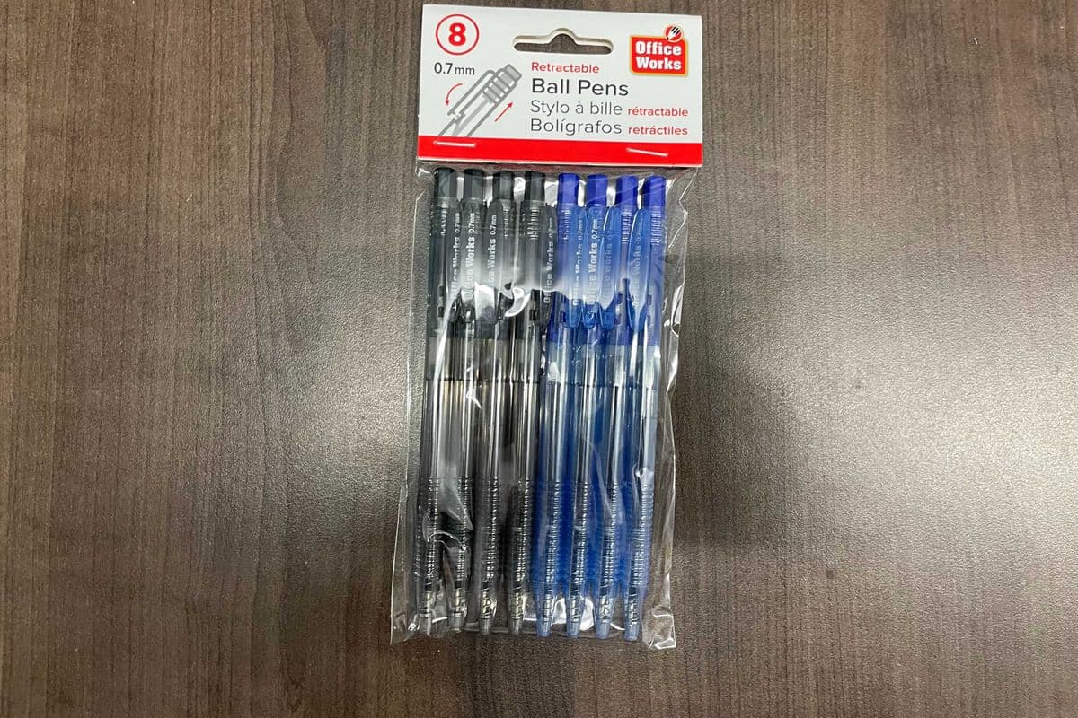 Retractable Ball Pens 8pk (8 Pack)