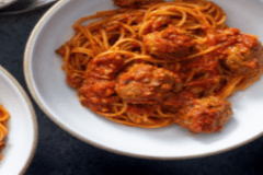 Spaghetti and Meatballs in Fresh Tomato Sauce