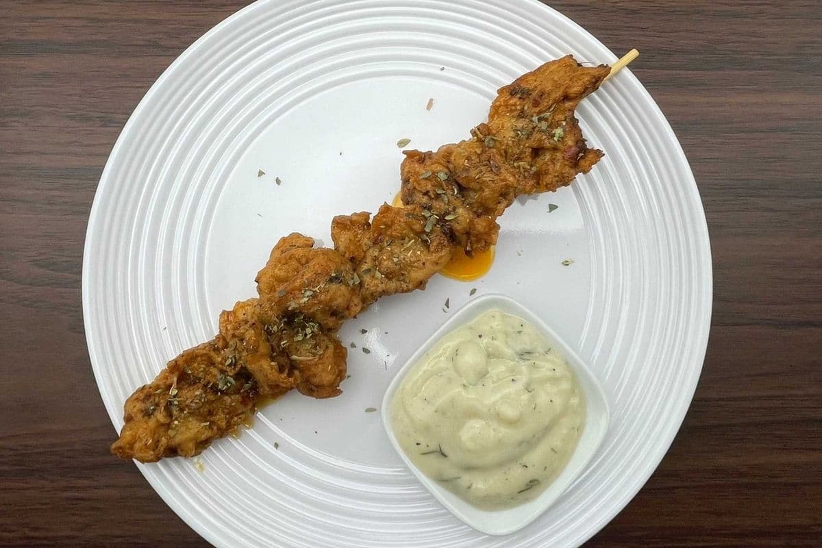 Vegan Chicken Souvlaki Skewer