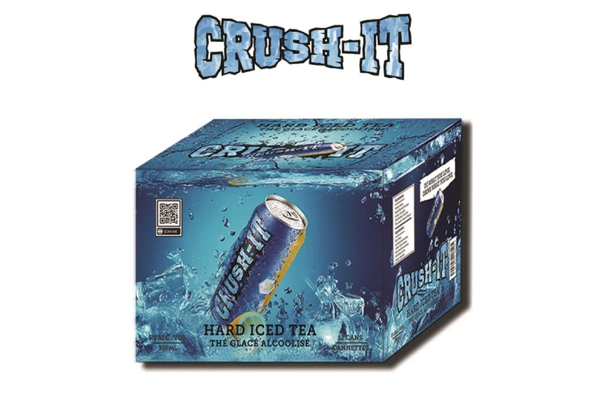100896. CRUSH-IT HARD ICED TEA (12 x 355ML (CANS))