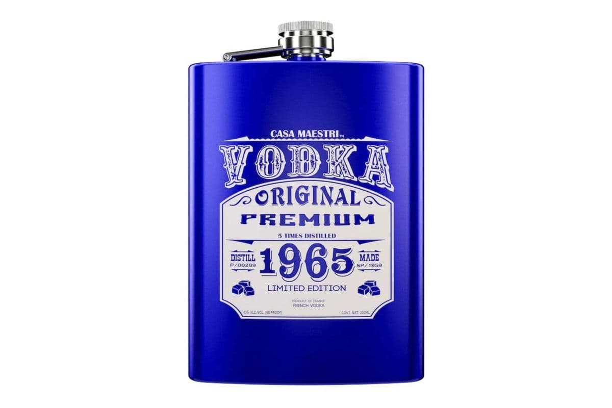 Casa Maestri Vodka & Flask (7 Oz in Flask) France (1 x 200 mL)