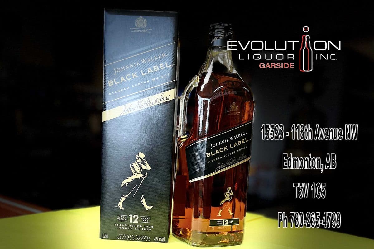 Johnnie Walker Black Label Blended Scotch Whisky 1750G (1 x 1.75L Glass Bottle)