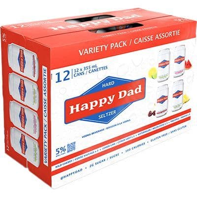 HAPPY DAD HARD SELTZER VARIETY 12 CAN (12 x 355ML)