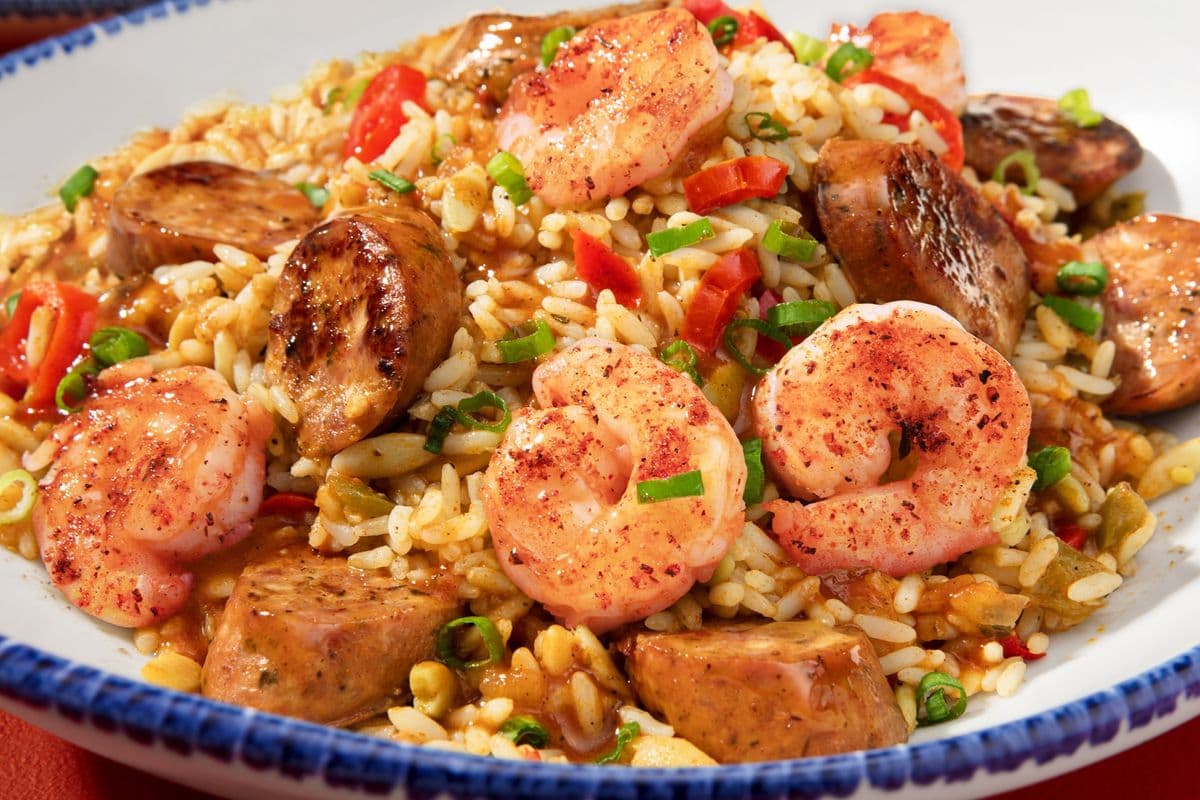 New! Shrimp & Sausage Jambalaya