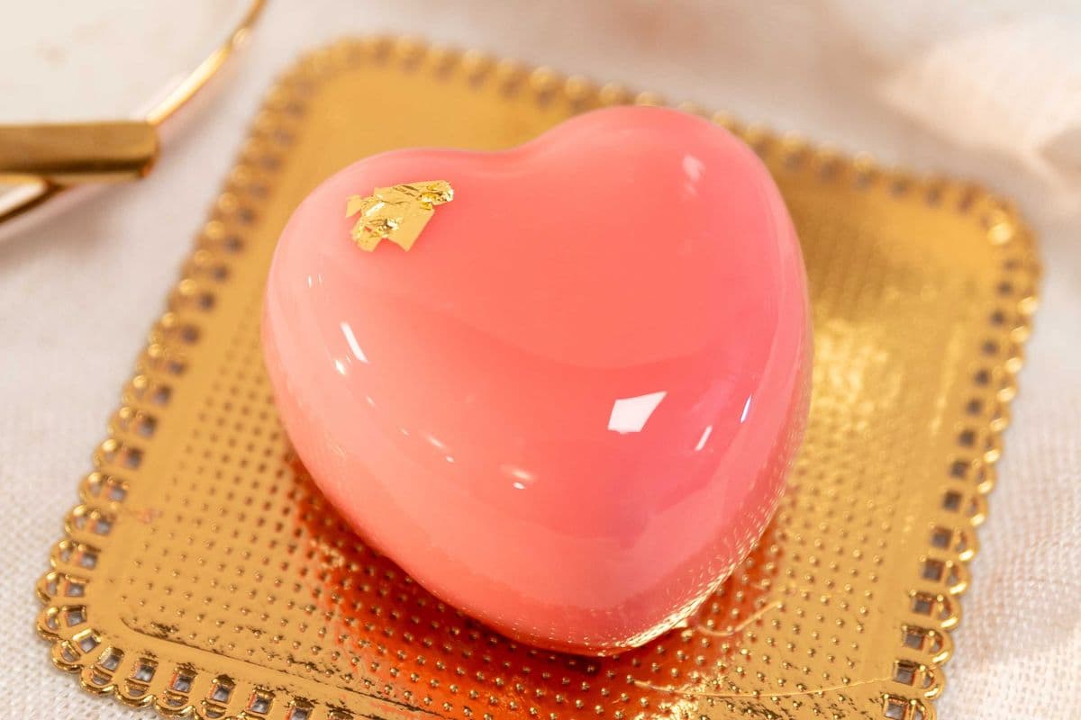Lemon Raspberry Mousse Truffle Heart