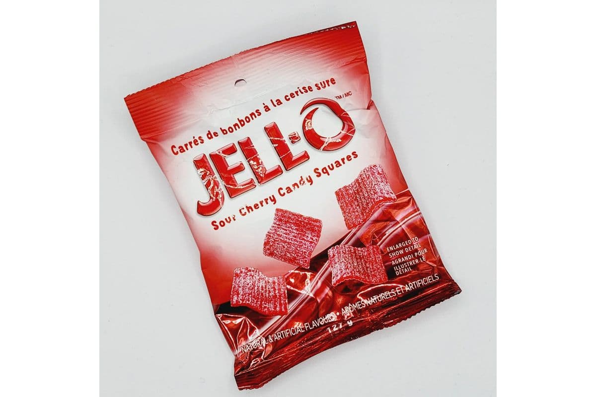 JELL-O Sour Cherry Candy Squares (127 g)