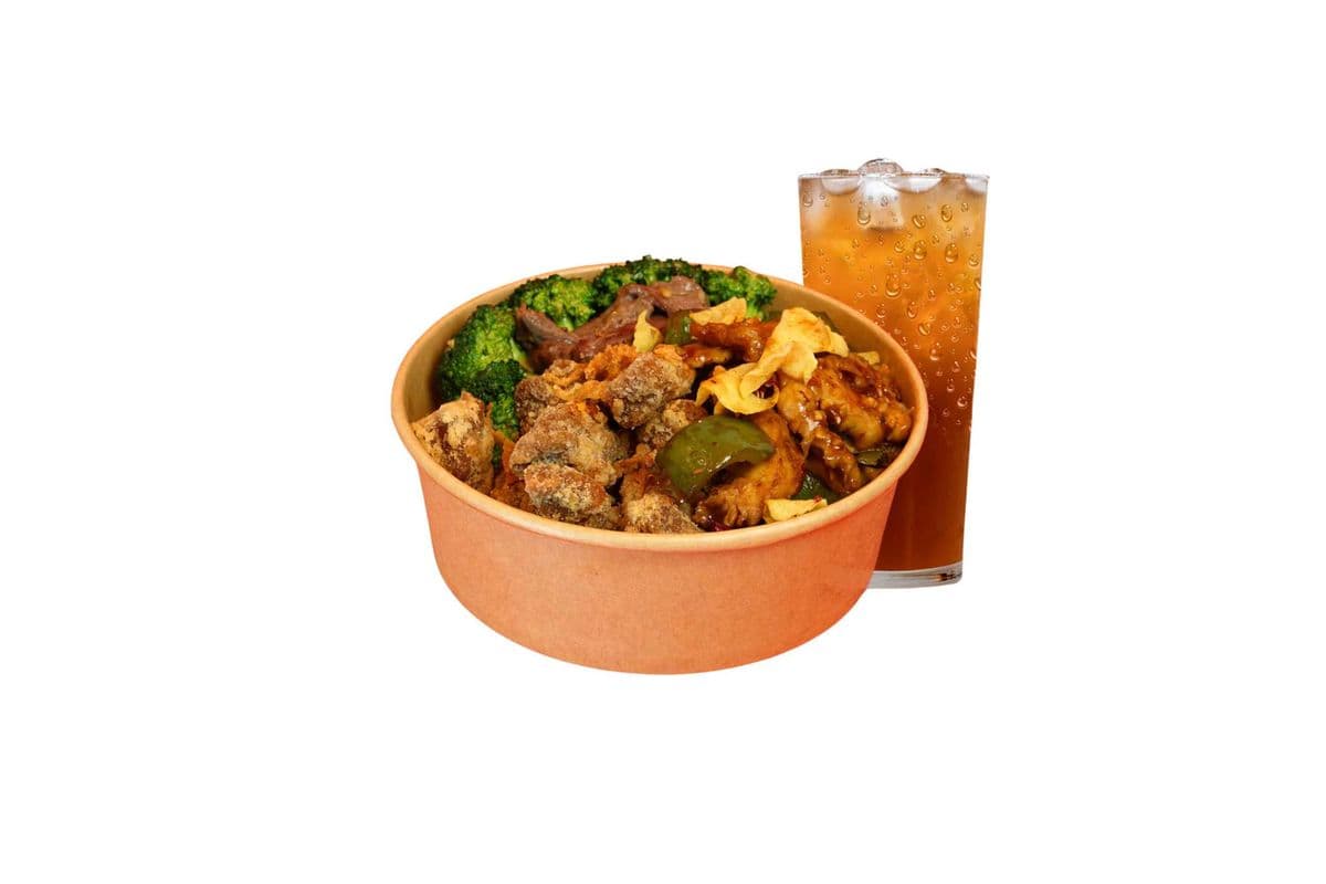 Combo 3 (Kung Pao Chicken, Broccoli Beef, Dry Garlic Pork)