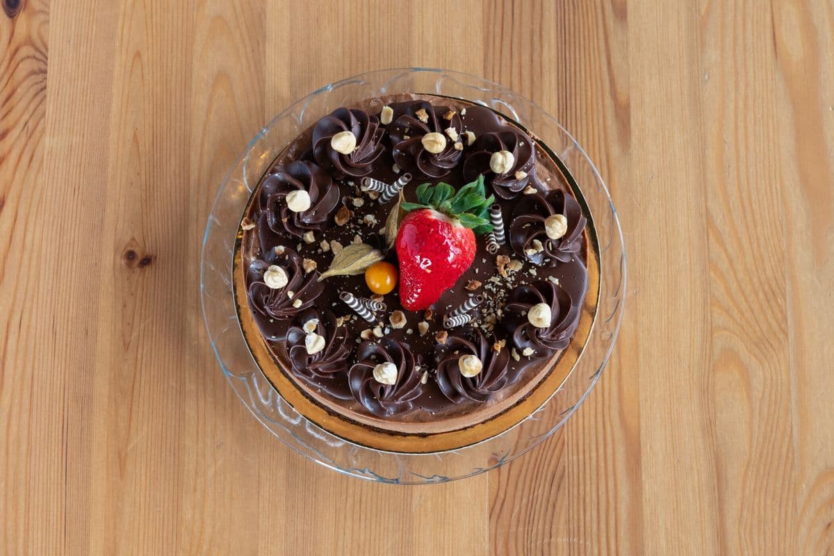 Chocolate Hazelnut Mousse Cake Slice
