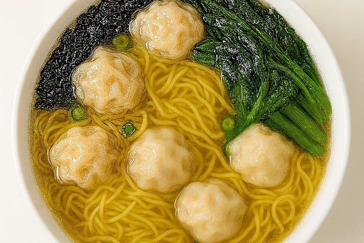 N1. Wonton (6pcs) Noodle Soup - 雲吞湯麵(6pcs)