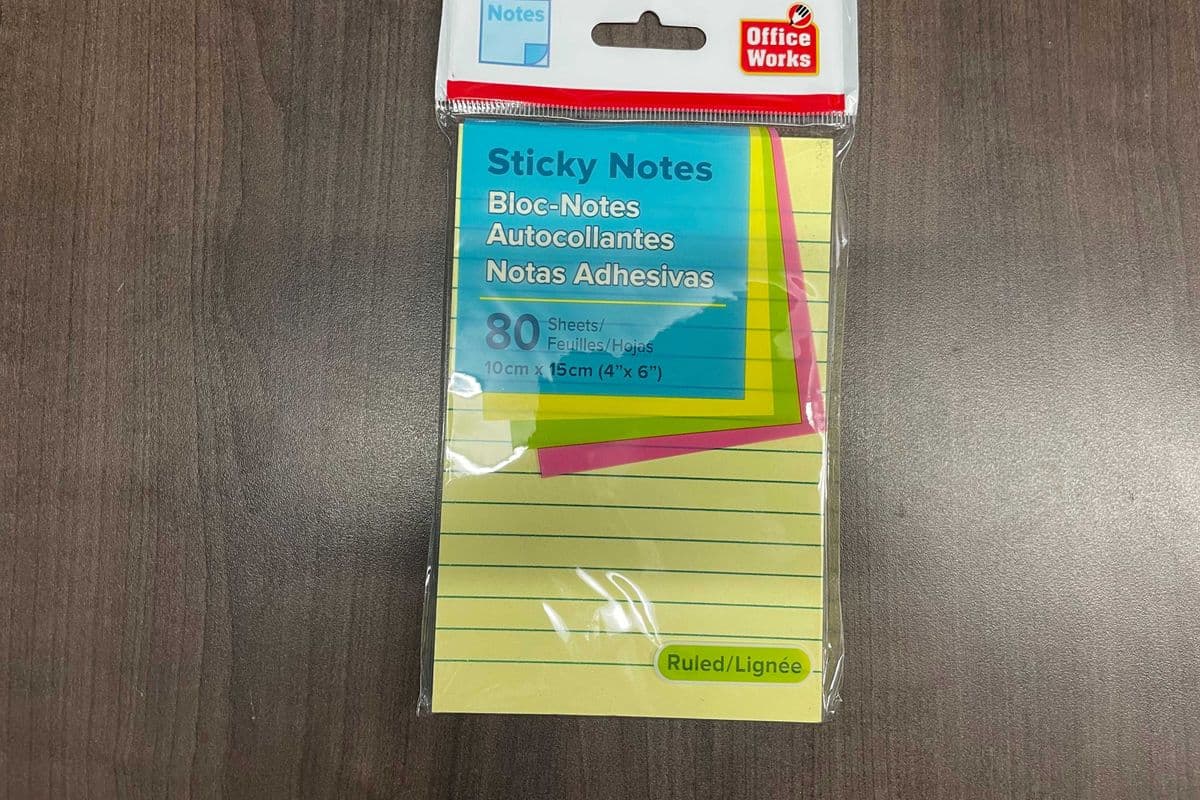 Ruled Paper Sticky Notes 80 Sheets