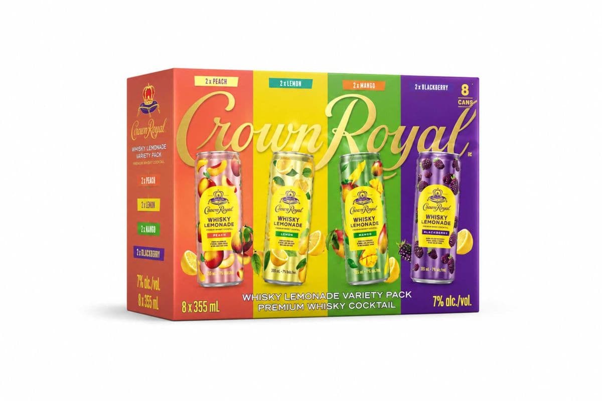 CROWN ROYAL WHISKY LEMONADE VARIETY PACK (8 x 355ml Cans)