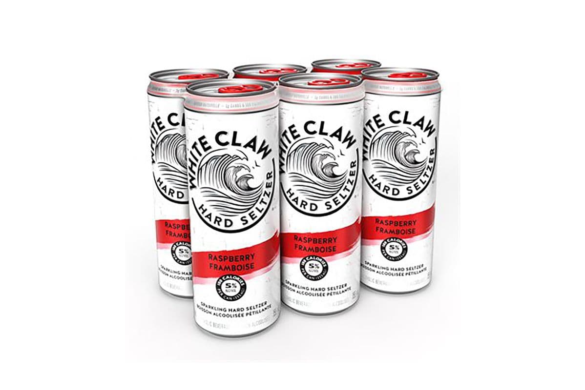845712. White Claw Raspberry (6-Pack Cans) (6 x CANS)