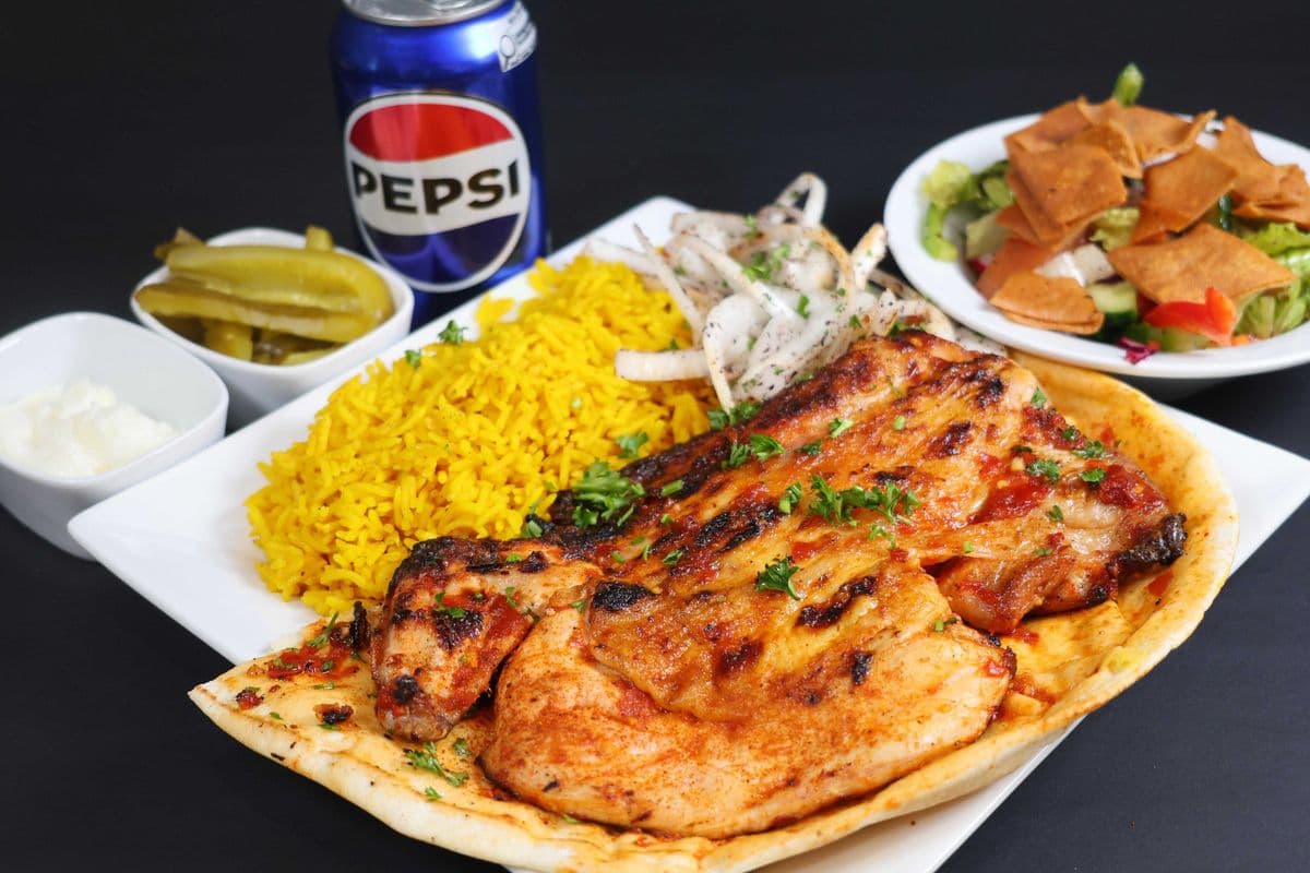 half BBQ boneless Chicken Combo