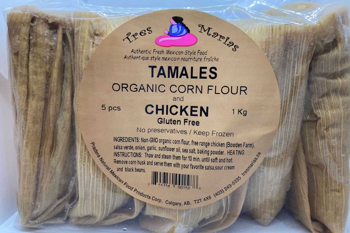 Tamales Chicken with Salsa Verde Mild (5 pcs) (1 Kg)
