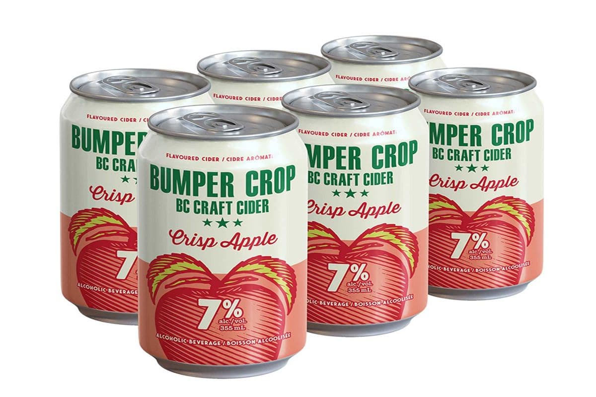 BUMPER CROP CRISP APPLE CIDER 6 CANS (6 x 355 ML)
