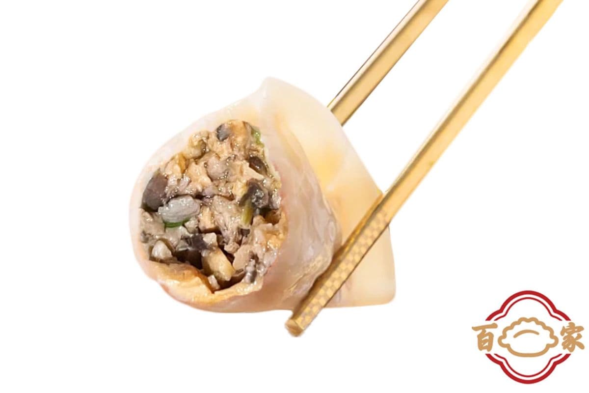 09. Dumplings frit au poulet et champignons / Chicken and Mushroom Fried Dumplings/ 鸡肉香菇煎饺