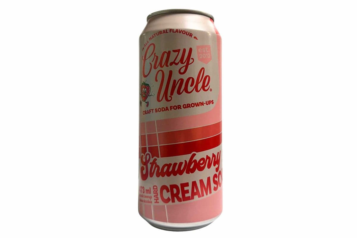 Crazy Uncle Strawberry Cream Soda (1 x 473mL)