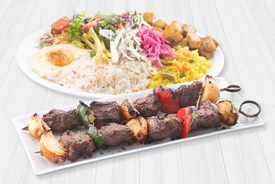 Assiette Brochettes boeuf / Beef Skewers Plate