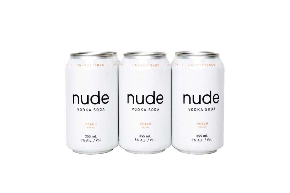 Nude Vodka Soda Peach (6 Pack) (1 x 355 ml)