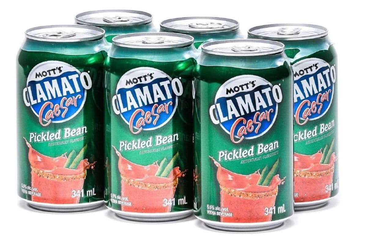 MOTTS CLAMATO CAESAR PICKED BEAN 6 CANS (6 x 341 ML)