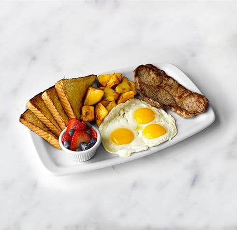 New York Striploin & Eggs
