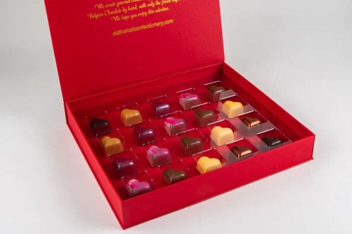 Red OFC Box of Twenty Pieces Chocolate and Truffles