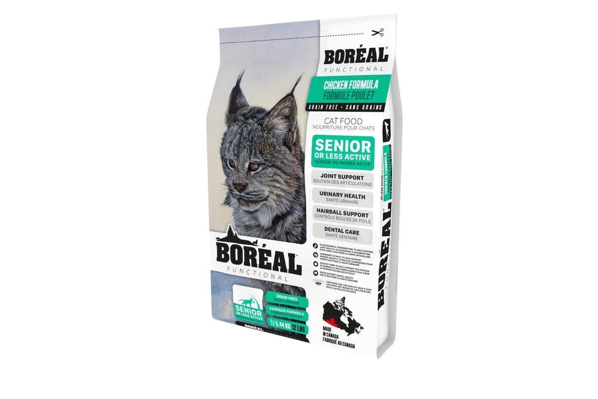 Boreal Functional, Senior and Less Active, All Breeds, Chicken Formula Dry Cat Food (2.26 kg)