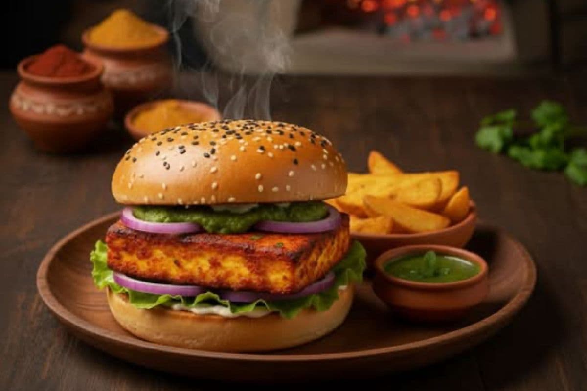 Spicy Paneer Burger